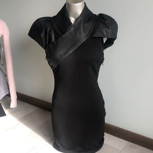 Size 2. LAMB Black dress with leather top